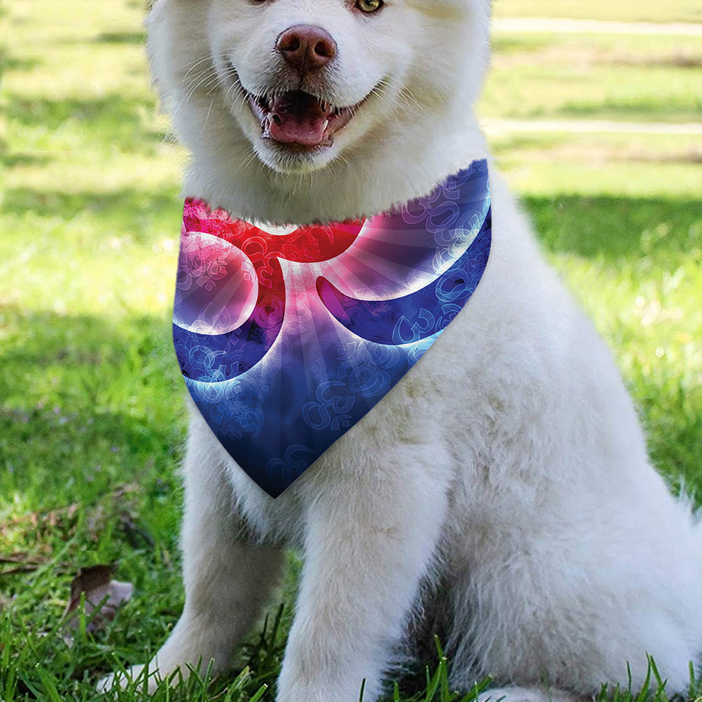 Om Sign Print Over The Collar Dog Bandana