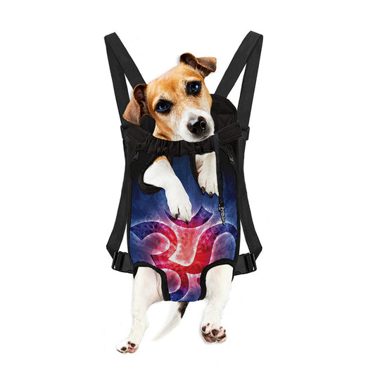 Om Sign Print Pet Carrier Backpack