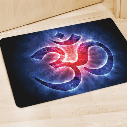 Om Sign Print Polyester Doormat
