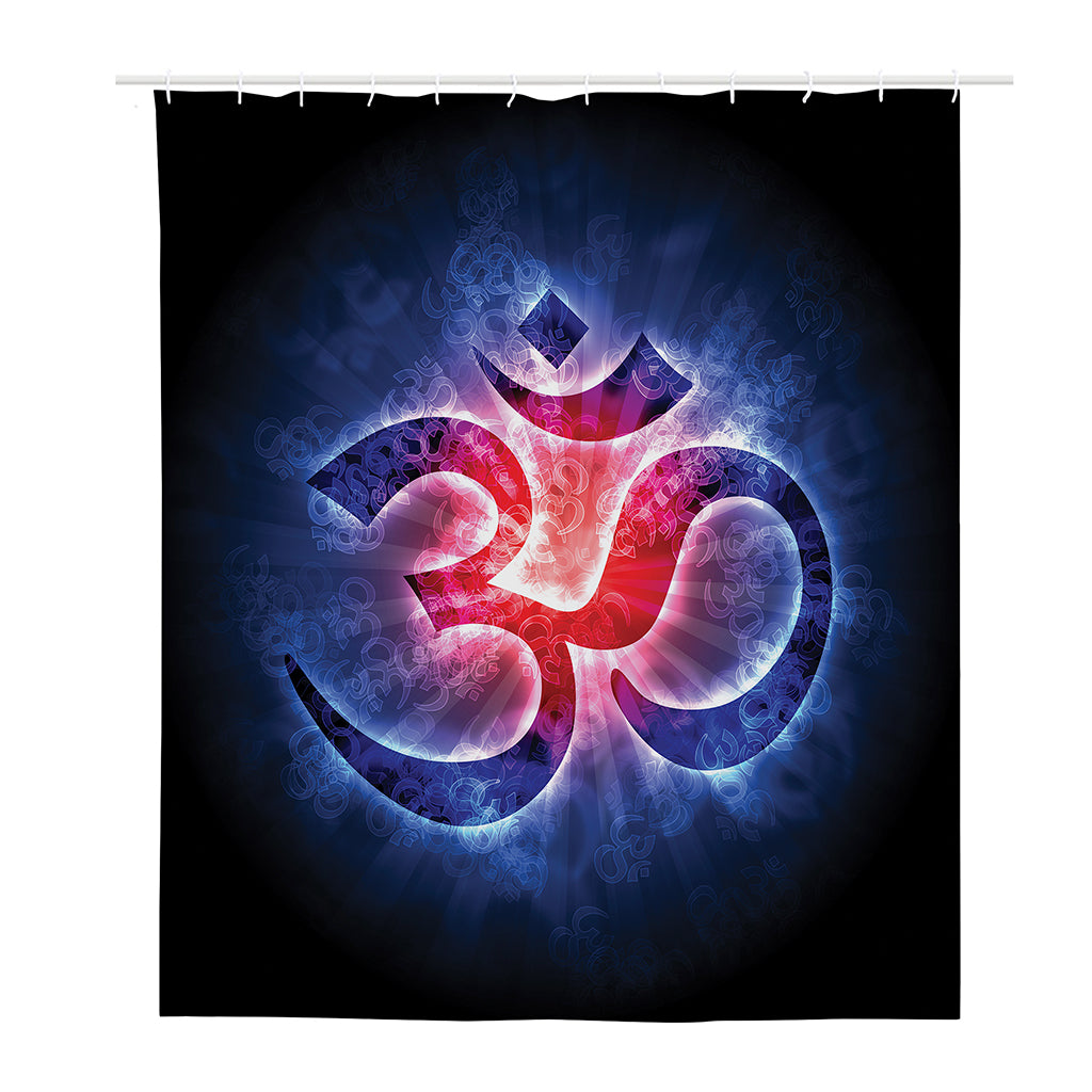 Om Sign Print Polyester Shower Curtain