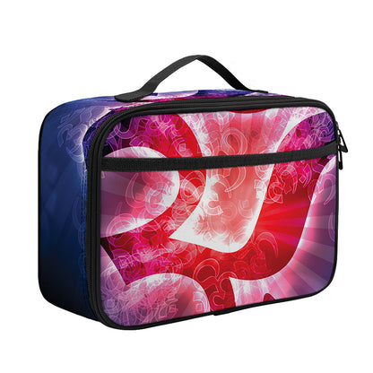 Om Sign Print Portable Lunch Bag