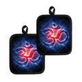 Om Sign Print Pot Holders