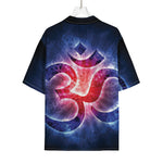 Om Sign Print Rayon Hawaiian Shirt