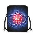 Om Sign Print Rectangular Crossbody Bag