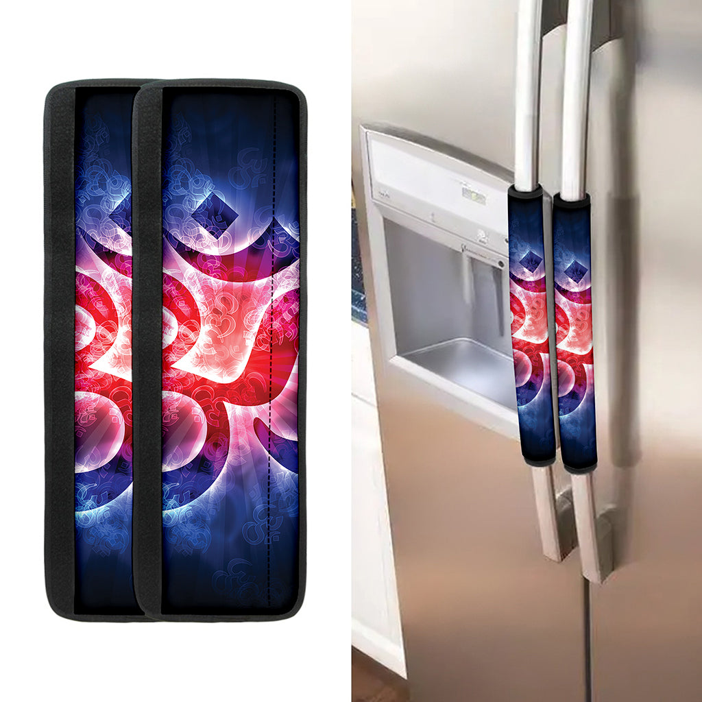 Om Sign Print Refrigerator Handle Covers
