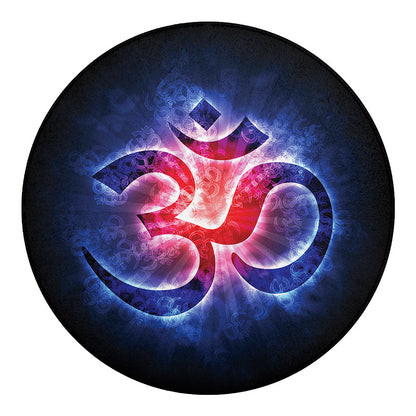 Om Sign Print Round Blanket