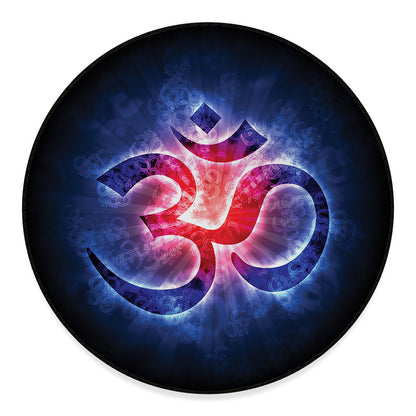 Om Sign Print Round Floor Mat