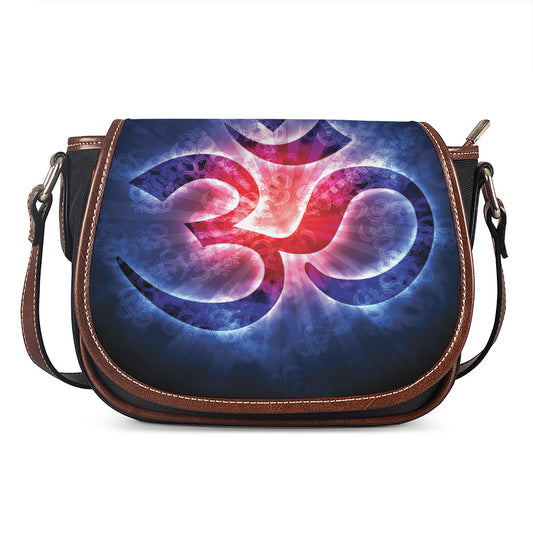 Om Sign Print Saddle Bag