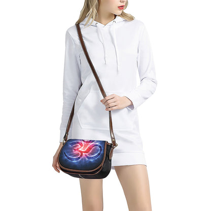 Om Sign Print Saddle Bag