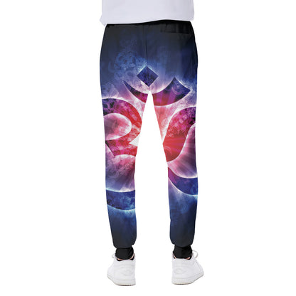Om Sign Print Scuba Joggers