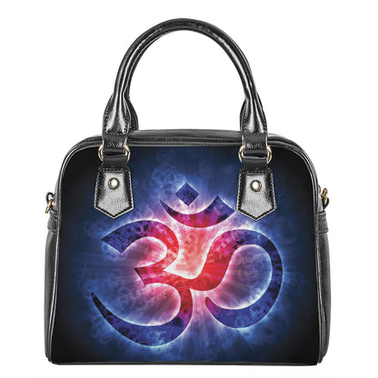 Om Sign Print Shoulder Handbag