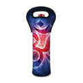 Om Sign Print Single Neoprene Wine Tote
