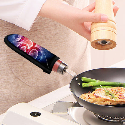 Om Sign Print Skillet Handle Cover