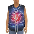 Om Sign Print Sleeveless Baseball Jersey