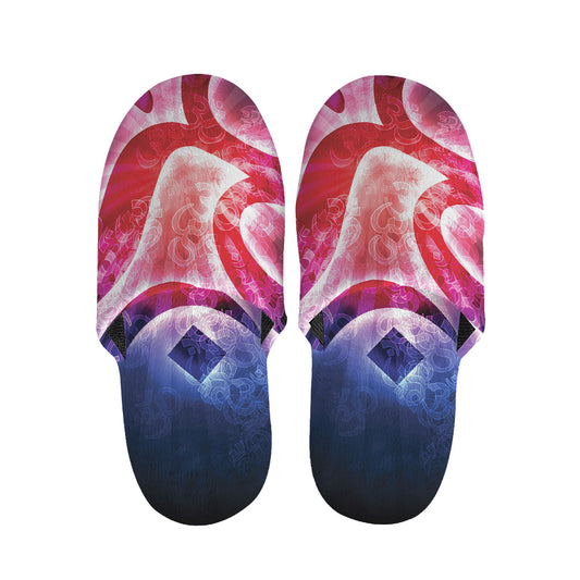 Om Sign Print Slippers
