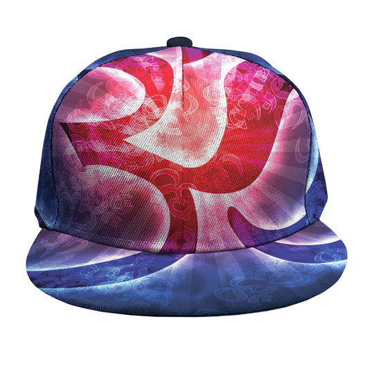 Om Sign Print Snapback Cap