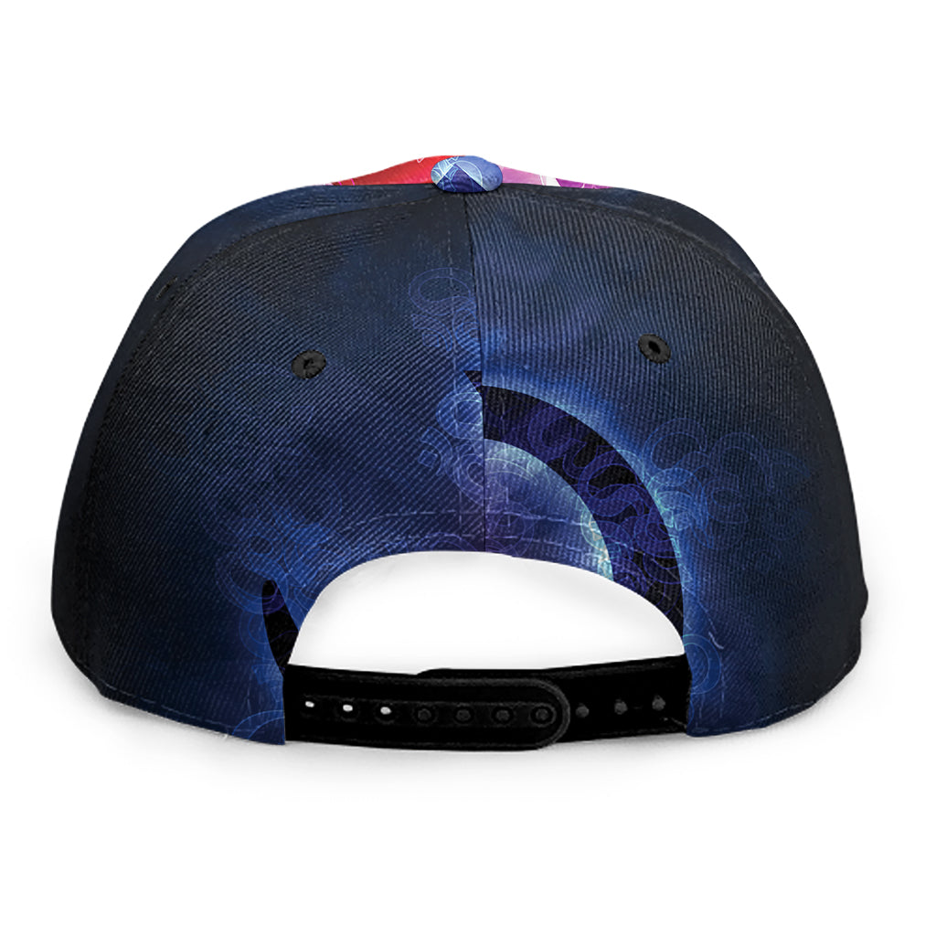 Om Sign Print Snapback Cap