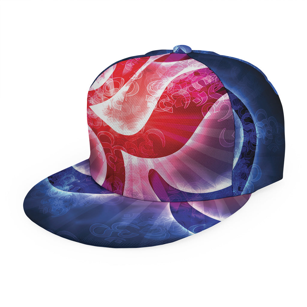 Om Sign Print Snapback Cap