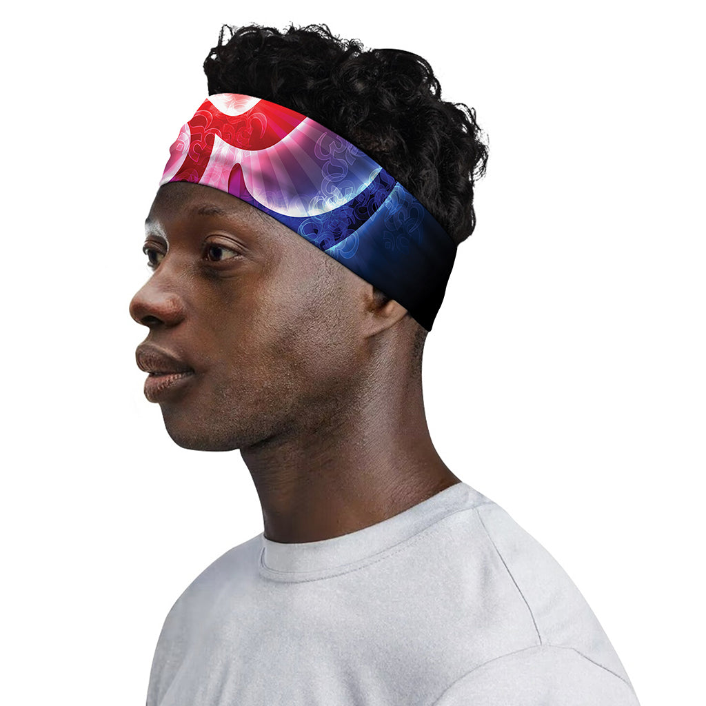 Om Sign Print Sports Headband