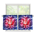 Om Sign Print Tier Curtains
