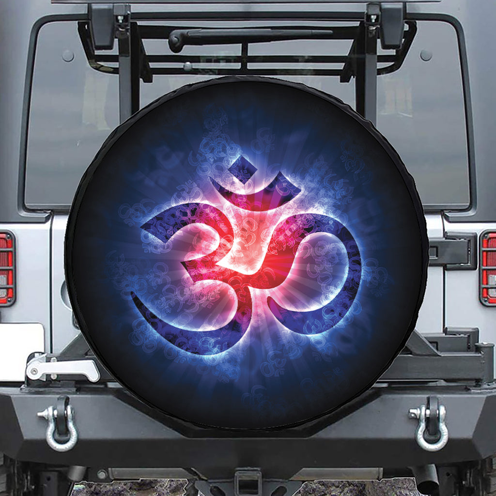 Om Sign Print Tire Cover