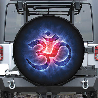 Om Sign Print Tire Cover