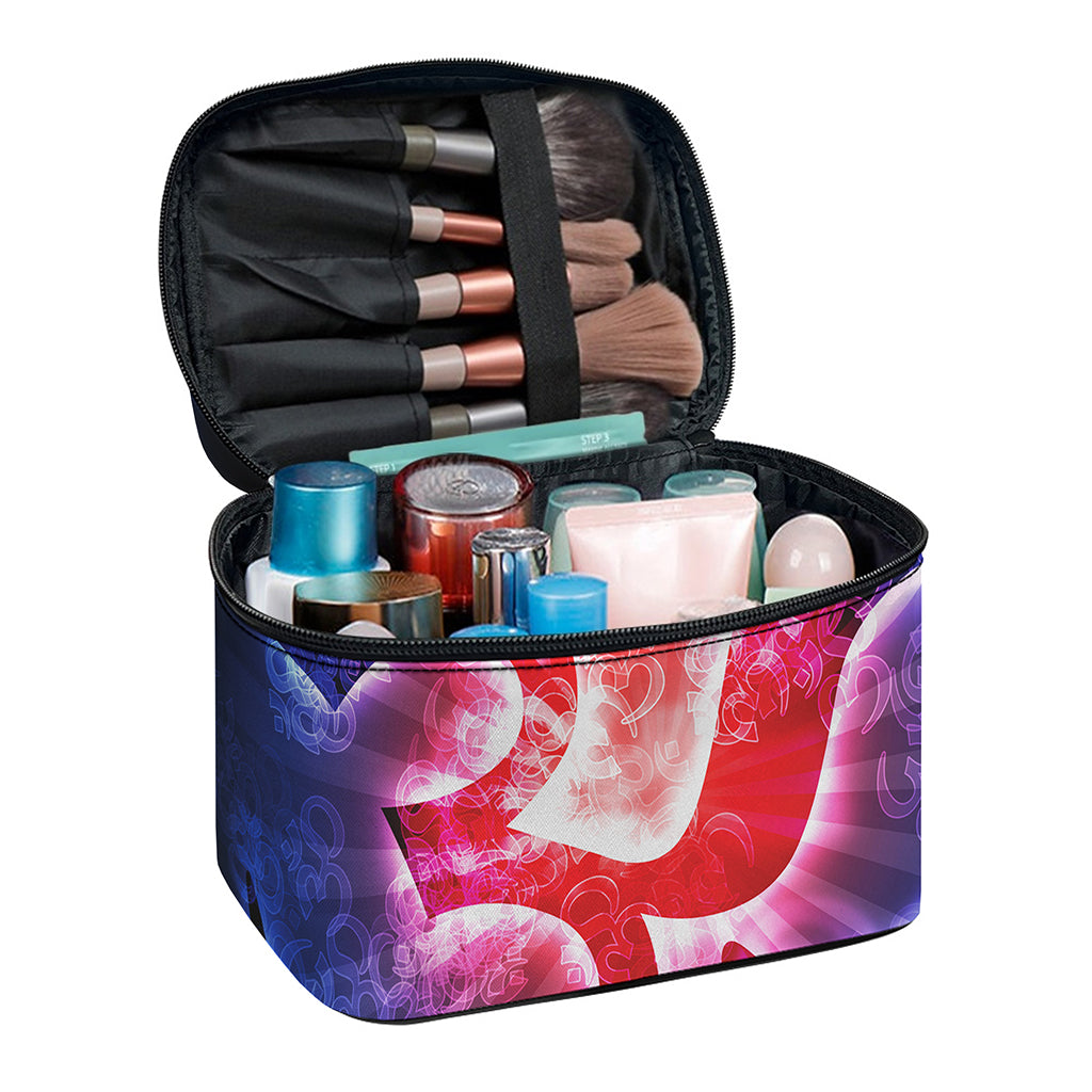 Om Sign Print Travel Makeup Bag