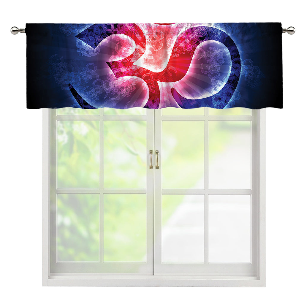 Om Sign Print Window Valance