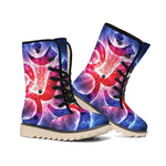Om Sign Print Winter Boots