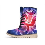 Om Sign Print Winter Boots
