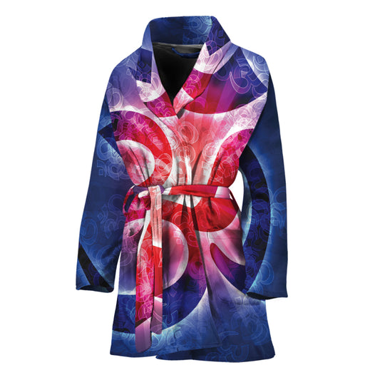 Om Sign Print Women's Bathrobe