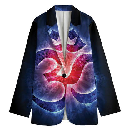 Om Sign Print Women's Blazer