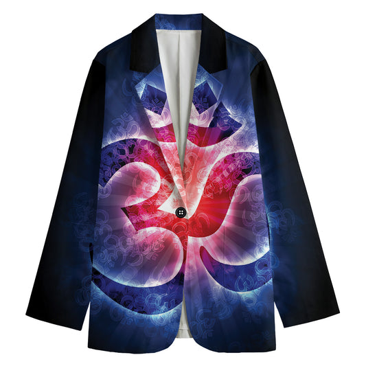 Om Sign Print Women's Blazer