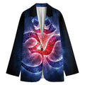 Om Sign Print Women's Cotton Blazer