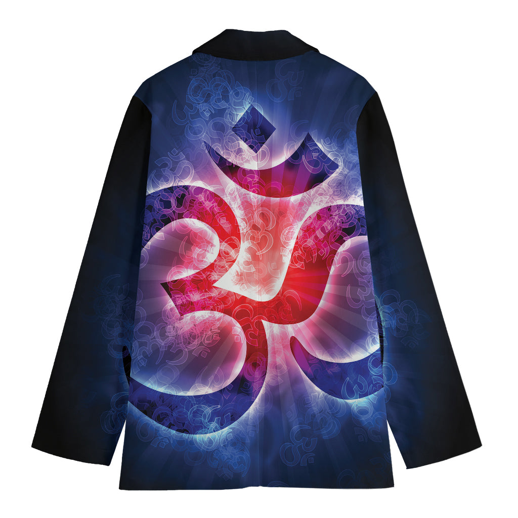 Om Sign Print Women's Cotton Blazer