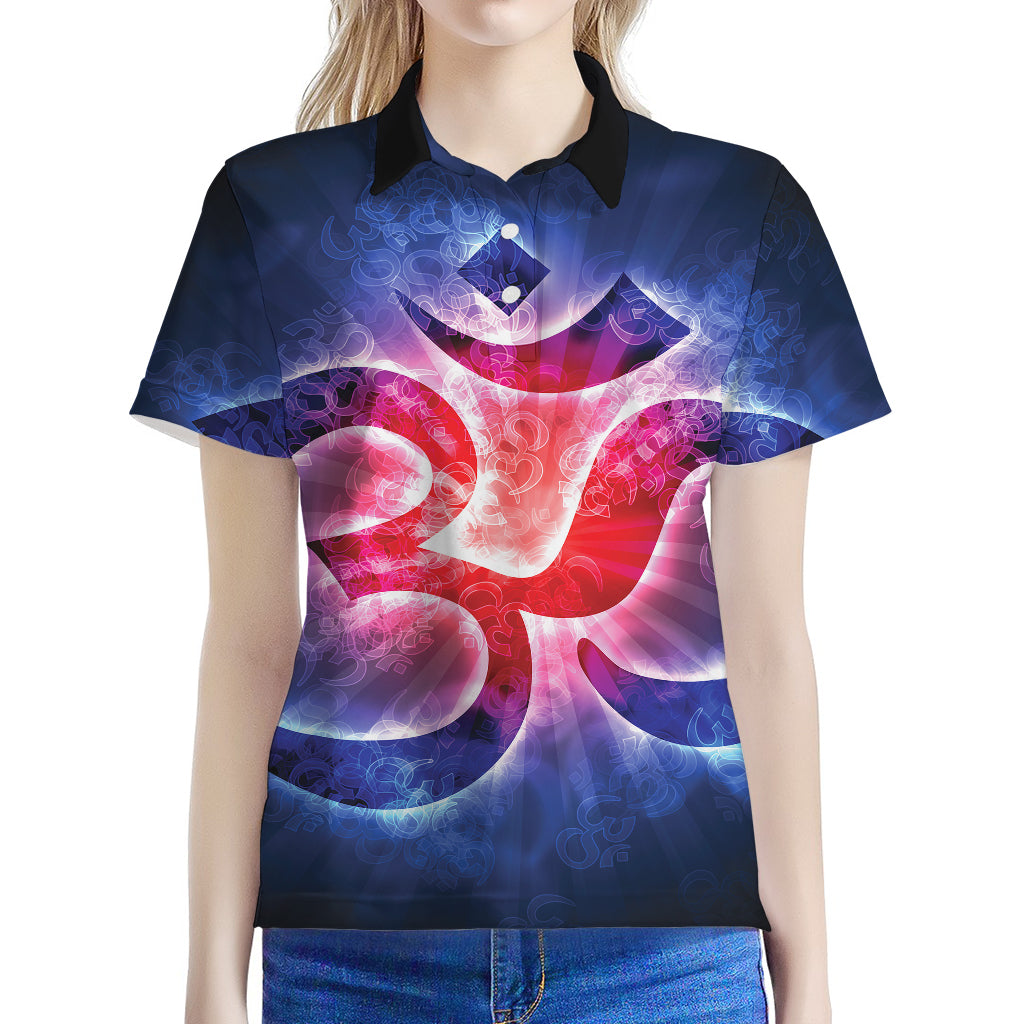Om Sign Print Women's Polo Shirt