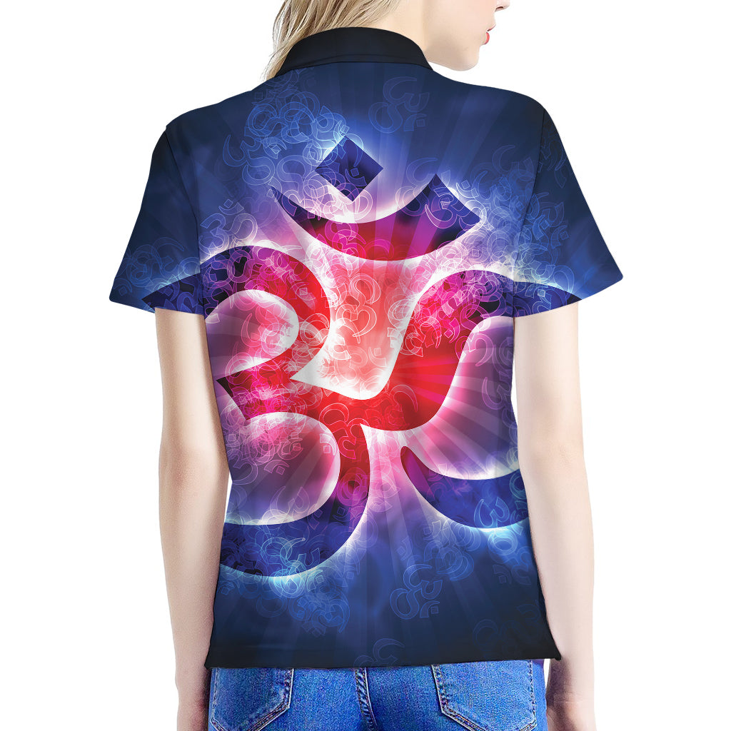 Om Sign Print Women's Polo Shirt