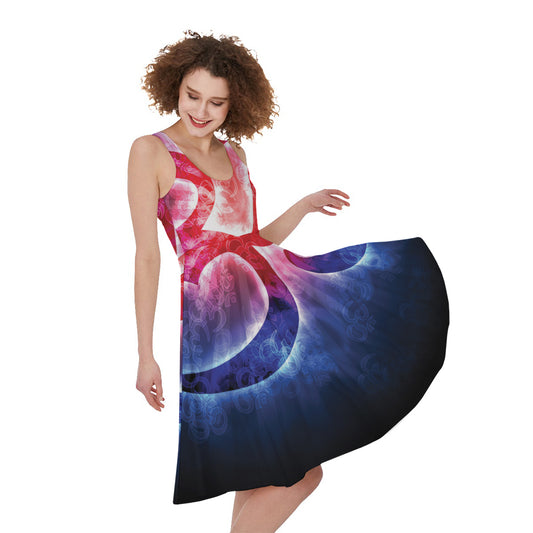 Om Sign Print Women's Sleeveless Dress