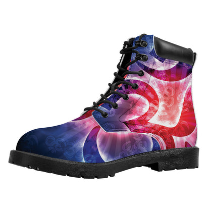 Om Sign Print Work Boots