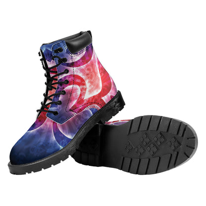 Om Sign Print Work Boots