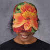 Orange Alstroemeria Print Baseball Cap