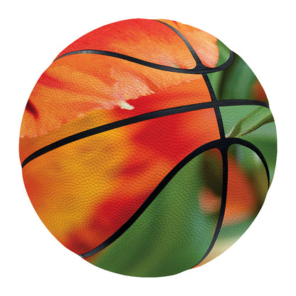 Orange Alstroemeria Print Basketball