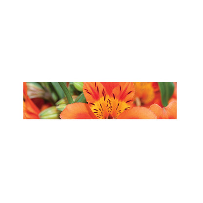 Orange Alstroemeria Print Bed Runner