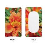Orange Alstroemeria Print Changing Pad Cover