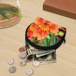 Orange Alstroemeria Print Coin Purse