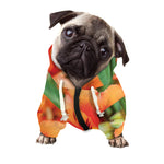 Orange Alstroemeria Print Dog Zip Up Hoodie