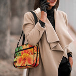 Orange Alstroemeria Print Double Strap Bible Bag