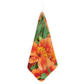 Orange Alstroemeria Print Hand Towel