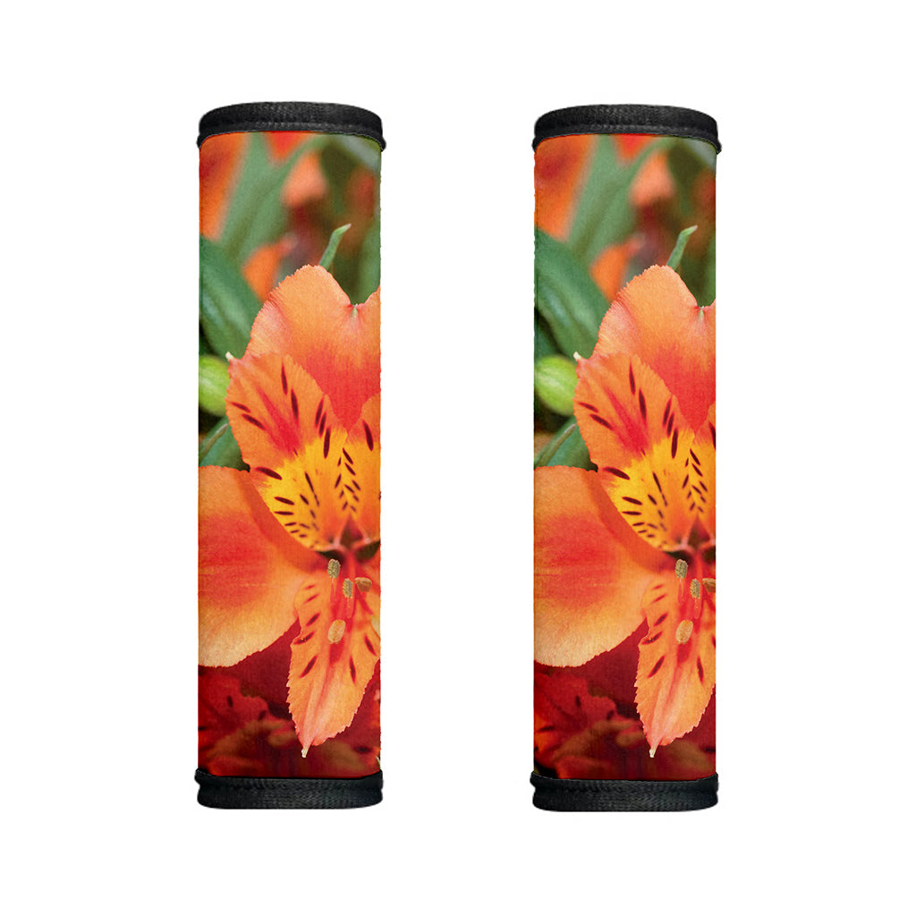 Orange Alstroemeria Print Handle Covers
