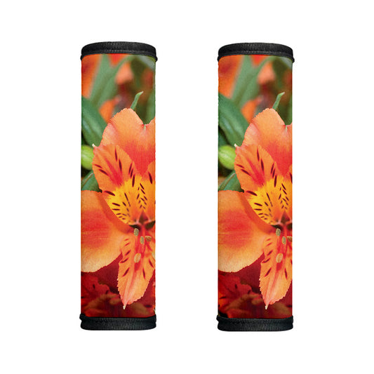 Orange Alstroemeria Print Handle Covers